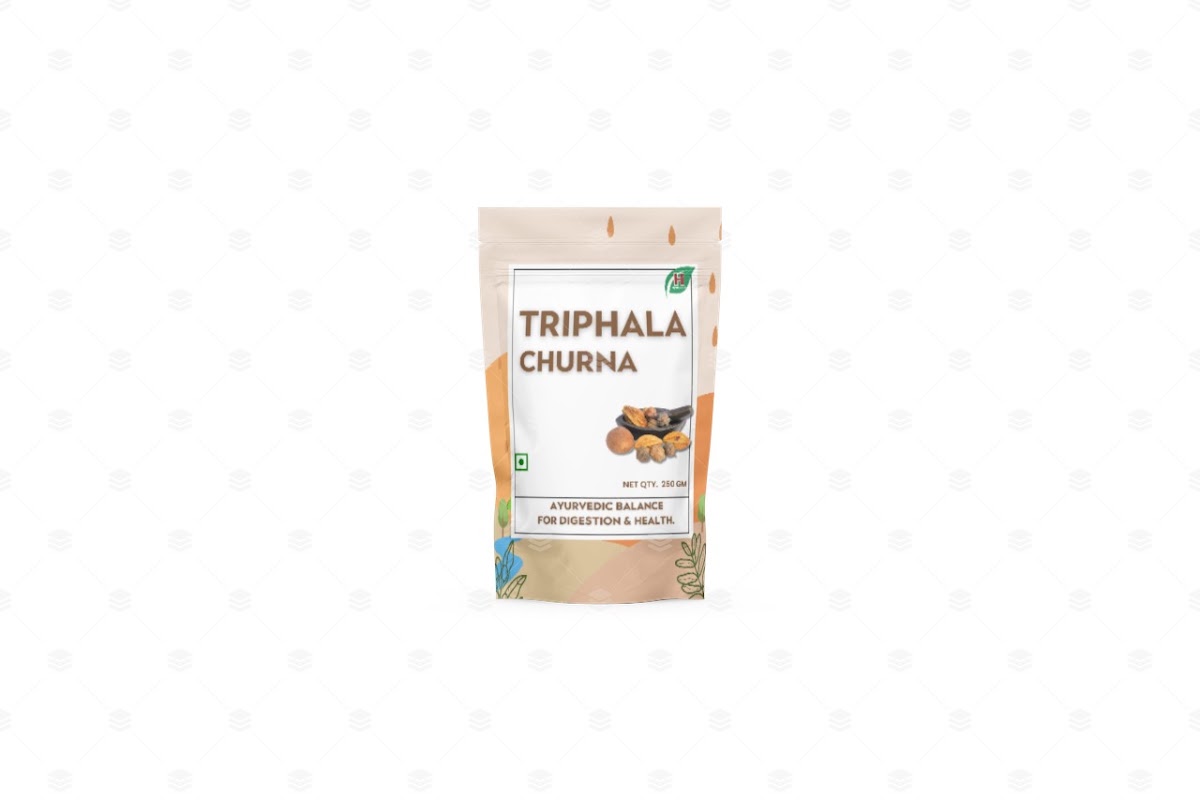 Triphala Churna packaging mockup